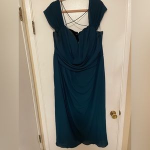 City Chic Entwine sz 22 Teal cocktail dress.
